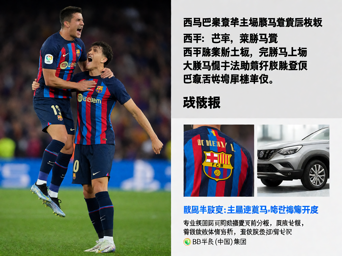西甲巴塞罗那主场大胜马竞赛后庆祝
